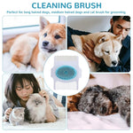 Qpets Cats Grooming Brush for All Coat Types with Dual Head and Soft Rubber Bristles | Ergonomic Grip for Comfortable Grooming