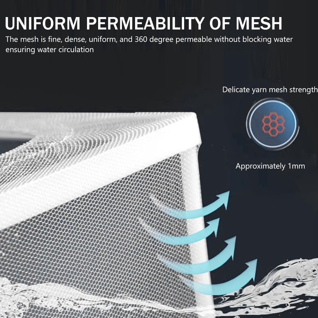 Qpets Fish Breeding Box for Betta with Suction Cups and Nylon Mesh 16x14x15CM | 3 PCS