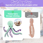 Qpets Interactive Dog Toy for Fetch and Playtime featuring Squeaky Plush Octopus | Soft Comfort for Dogs