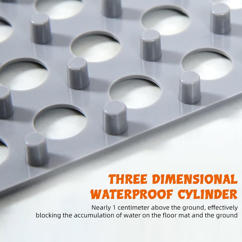 Qpets Pet Cage Mat for Dogs Cats and Rabbits with Porous Design and 30×30 cm TPE Flooring | Waterproof Non Slip Easy Clean Pads