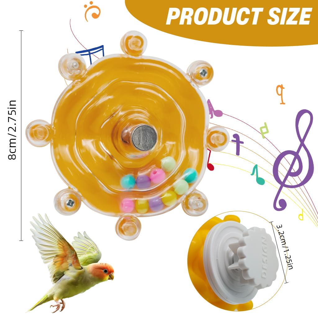 Qpets Bird Chew Toy for Small and Medium Parrots with Swiveling Design and Colorful Beads