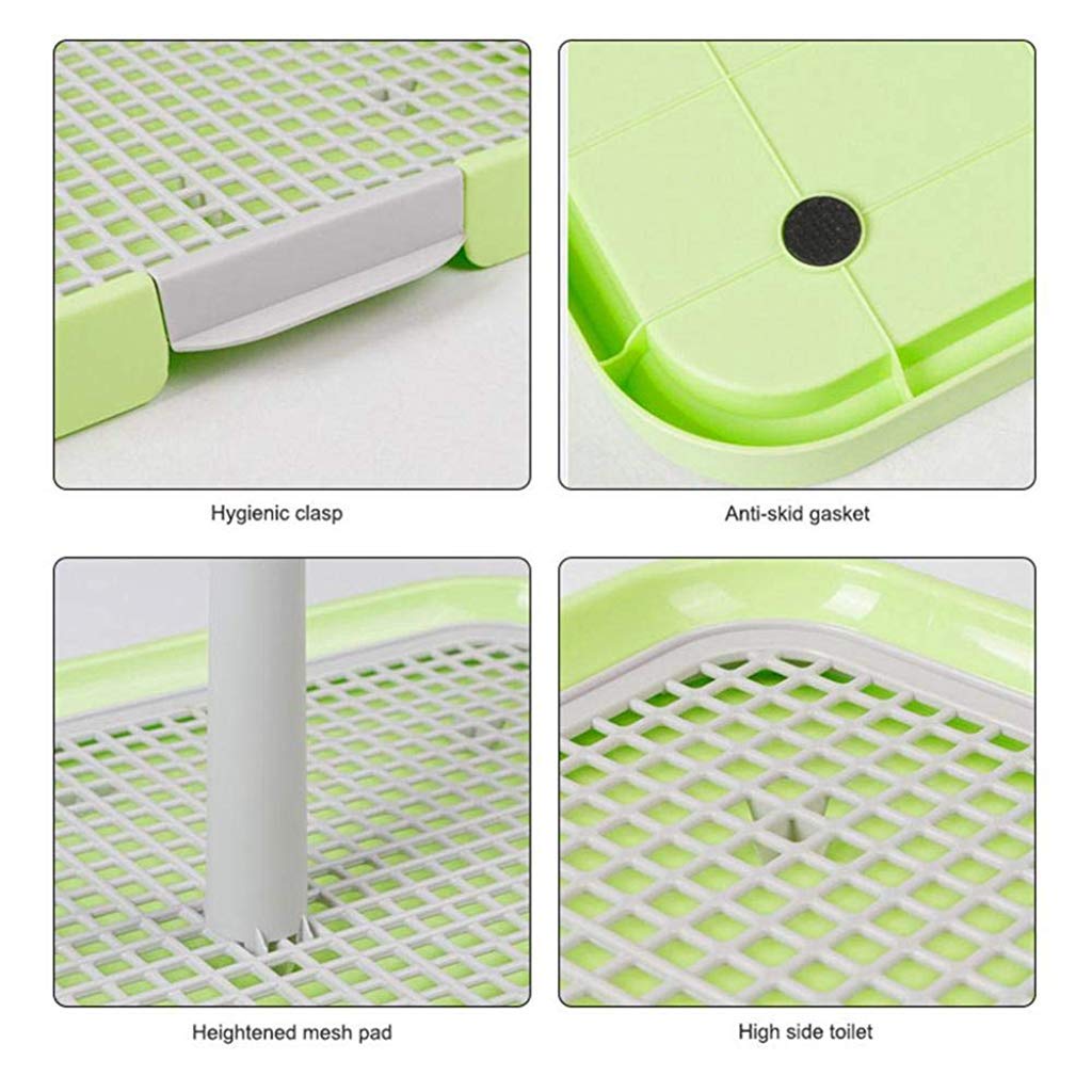 Dog Pet Potty Indoor Training Mesh Toilet, Regular Protect Litter Tray Pan Pad Holder, Keep Paws Dry and Floor Clean (19X 14 Inch, Blue,Suitable for Small Dog)