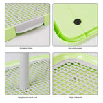 Dog Pet Potty Indoor Training Mesh Toilet, Regular Protect Litter Tray Pan Pad Holder, Keep Paws Dry and Floor Clean (19X 14 Inch, Blue,Suitable for Small Dog)