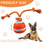 Qpets Auto Rolling Pet Ball Toy with LED Light & Birdsong featuring 360° Motion | USB Rechargeable Silicone for Indoor Play