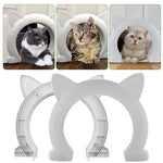 Qpets Cat Door for Interior Doors with 16.5–22 cm Opening and 360° Silent Hinge | ABS Build