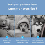 Qpets Cooling Mat for Dogs 50×40cm with Gel Insert and Waterproof PVC Fabric | Sky Blue Pet Bed Mat