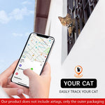 Qpets® Black Cat Collar, Cat Collar with Silicone Airtag Holder Cute Cat Collar with Bell Quick ReleaseAdjustable Cat Collar