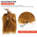 Qpets Dog Lion Mane for Halloween and Festival Parties with Faux Hair Ears | Fits Up to 74cm