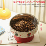 Qpets Elevated Cat Dog Bowl with Non Slip Base and 10.5cm Height | Stainless Steel Feeder