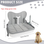 Qpets Dog Potty Training Tray for Small Dogs up to 5 kg with Mesh Grid and Quick Drain | Indoor and Outdoor Toilet