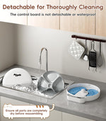 Qpets Automatic Cat Feeder for 4 Scheduled Meals with 960ml Capacity and Ice Box Insert