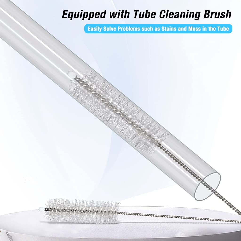 14.7''/37.5cm Adjustable Height Fish Tank Fish Feeder Tube Set with Funnel & Fish Feeding Ring, Fish Tank Fish Feeder Aquarium Feed Tube