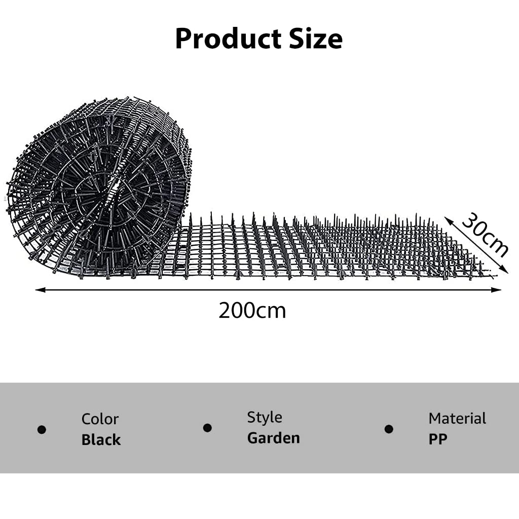 Qpets Cat Repellent Mat for Home and Garden with Flat Spikes 78x11 in PP Scat Pad | 2 Pcs