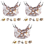 Qpets Winter Hammock Bed for Small Animals with Plush Material | 3PCS Multicolor Set