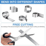 Qpets Aquarium Lead Strip for Anchoring Plants with Bendable Dense Design 16 Pcs 110mm x 10mm