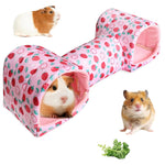 Qpets Hamster House for Play and Rest with Central Tunnel 51x17x19cm Soft Cotton Hideout