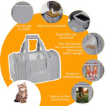 Qpets Cat Carrier for Travel with Dual Access Mesh Ventilation 43x30x28cm | Oxford Cloth 2 PCS