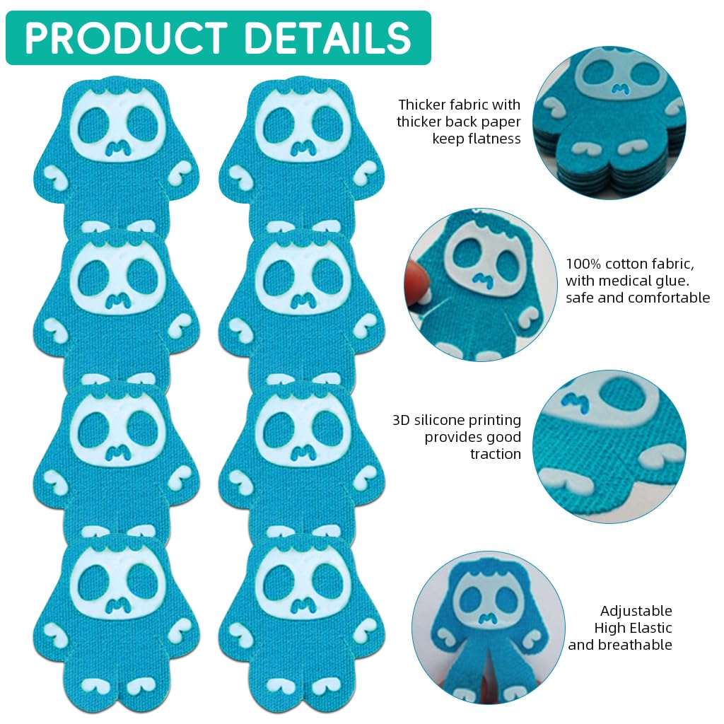 Qpets Dog Paw Protector Pads for Walking with 8Pack 50x46mm Size and Silicone Nubs | Water Resistant Self Adhesive Pads for Senior Dogs