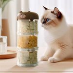 Qpets Dog Food Container Set for Travel with Leak Proof Stackable Design 3 Pcs | Food Grade PP