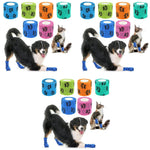 Qpets Dog Bandages for Pet Injury Recovery with Paw Print Design | 18pcs 4.5m Non‑Woven Wrap