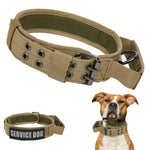 Qpets Dog Collar for Large Breeds featuring Control Handle & Metal D Ring | Reflective Nylon 75 cm
