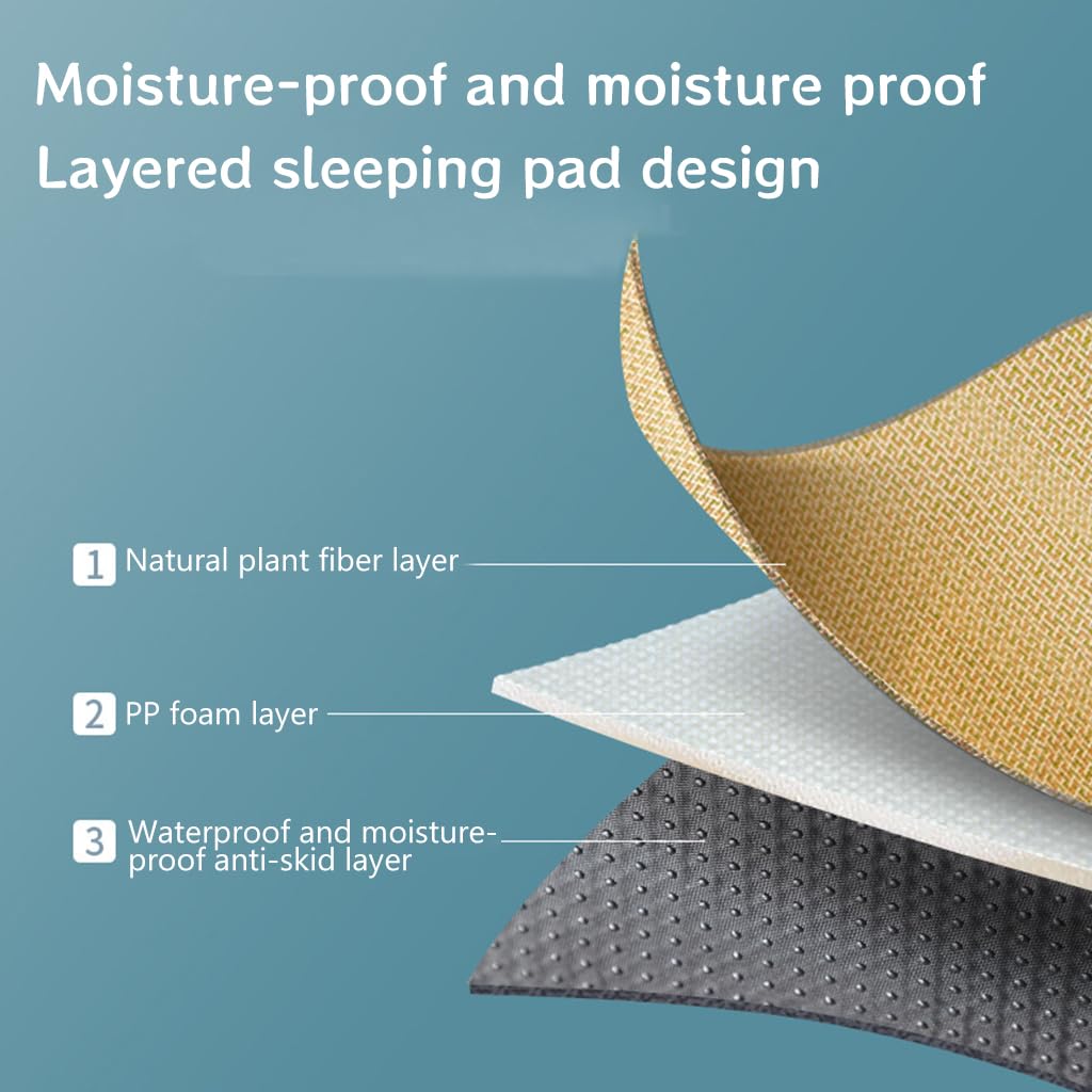 Qpets Dog Cat Summer Sleeping Pad 75×100 cm with Anti‑Slip Waterproof Bottom and Rattan Surface