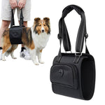 Qpets® Dog Lift Harness Oxford Cloth, Hook and Loop Closure Dog Rear Support Harness Walking Assistant, Built in Zipper Pocket, Breathable Mesh Liner, for Elderly & Disabled Dogs, M
