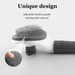 Pet Grooming Brush Daily for Medium Long Hair Dog, Use to Clean Loose Fur & Dirt Great-Grey