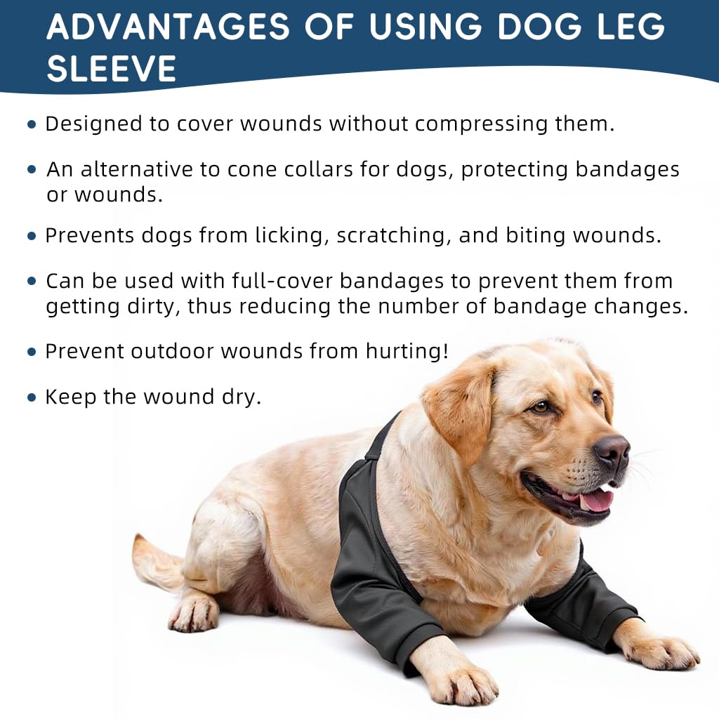 Qpets Dog Leg Brace for Injury and Post Surgery Care featuring Quick Release Belt and Breathable Padded Protection (3XL)