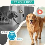 Qpets Dog Paw Protector Pads for Walking with 8Pack 50x46mm Size and Silicone Nubs | Water Resistant Self Adhesive Pads for Senior Dogs