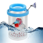 Qpets® Aquarium Fish Breeding Box with Suction Cups, Plastic Floating Breeding Box Double Transparent Deck Isolation Breed Boxes Multifunctional Fishing Hatching Incubator for Betta Guppy Small Fish