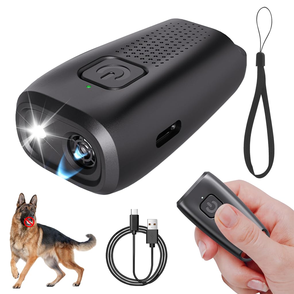 Qpets Ultrasonic Bark Guard for Dogs with 40kHz Safe Sound and USB Rechargeable Design