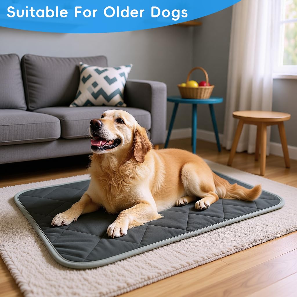 Qpets Thermal Pet Heating Pad for Beds and Crates with Anti Slip Bottom and Soft Fleece 72x115cm