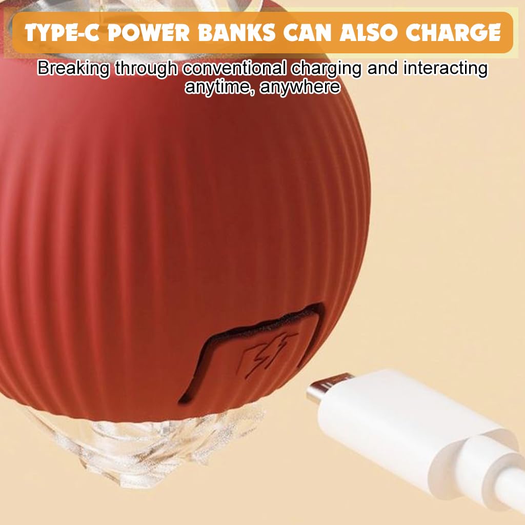 Qpets Dog Toy Ball for Cats and Dogs with Triple Play Modes and USB Rechargeable Design