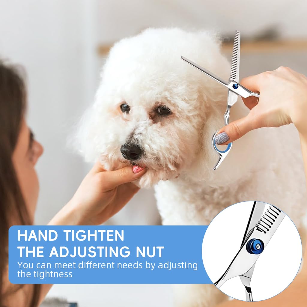 Qpets Thinning Scissors for Salon and Home Use with Ergonomic Handle & Stainless Steel Blade