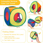 Qpets Cat Toys Set for Indoor Cats with 20 Pcs and Collapsible Tunnel | Interactive Play