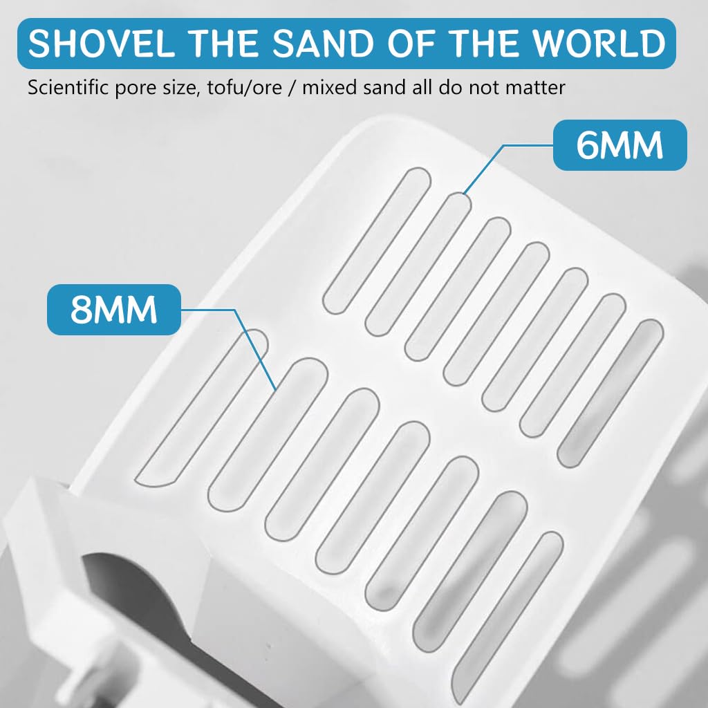 Qpets Cat Litter Shovel for Easy Cleaning with Integrated Waste Bin and Bag Dispenser | 3 in 1 Tool