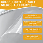 Qpets® Thicken Leather Couch Protector Sticker 11.8x118 Inches Transparent Thicken Furniture Anti-Scratch Protective Sticker Cuttable Leather Couch Protector Stickerfor Families with Cats, Dogs