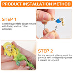 Qpets Parrot Chain Harness for Outdoor Use with 50cm Chain and Quick Release Buckle | Purple Opal Charm Collar