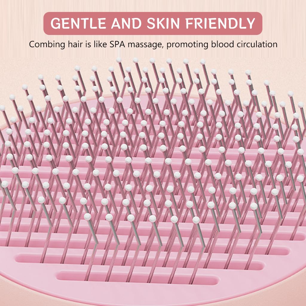 Qpets Cat Brush for Detangling and Shedding with Long Handle and Mist Sprayer | Easy One Button Cleaning