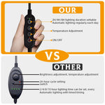 Qpets Fish Tank Lamp Stand for Reptiles with Dual Head Clip-On Design and 3 Timer Settings