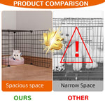 Qpets DIY Assembly Dog House with 7 Wire Panels and Door Panel for Indoor Pets | Metal Cage Kit 37×37 cm