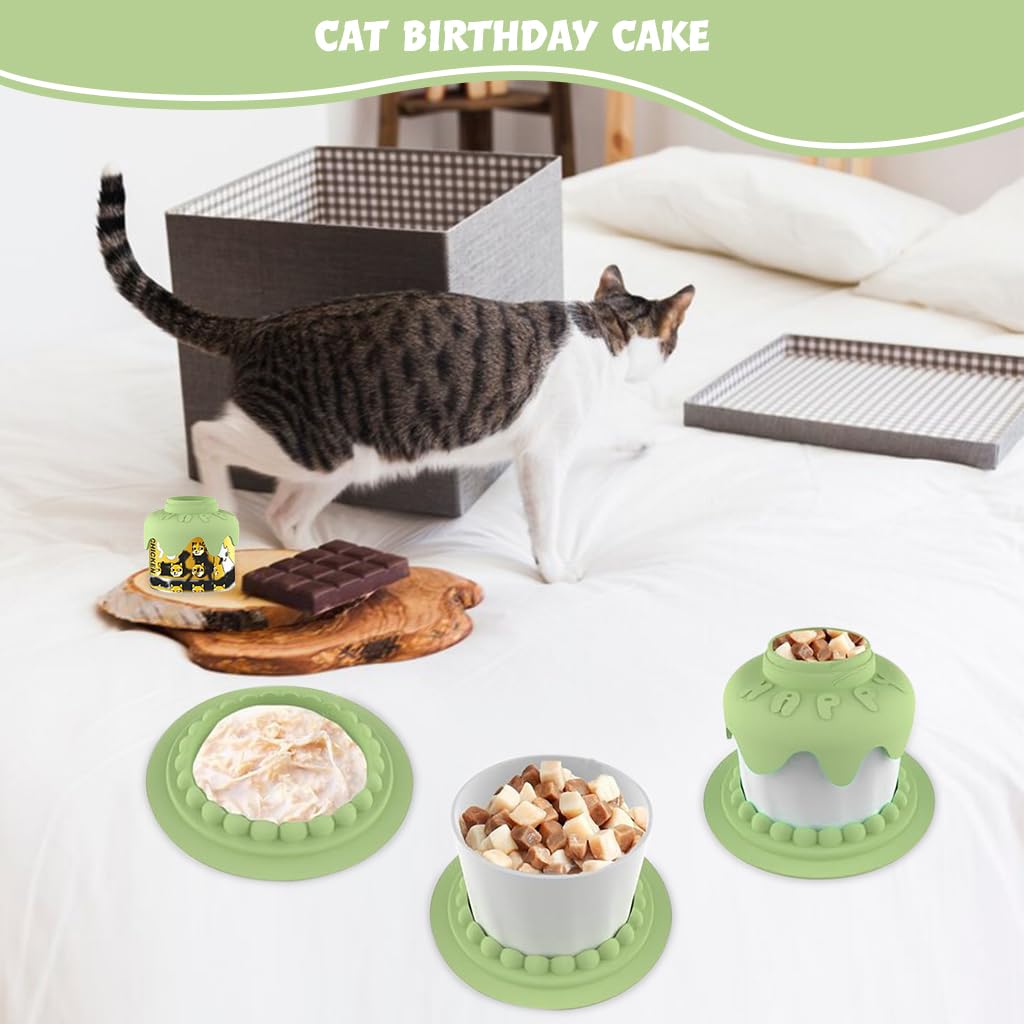Qpets Cat Food Bowl for Dry and Wet Meals featuring 3 in 1 Layered Design with TPE Material | Ideal for Pet Birthdays