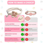 Qpets Cat Collar with Bell for Daily Wear featuring Quick Release Buckle and Pink Bow 19–30cm