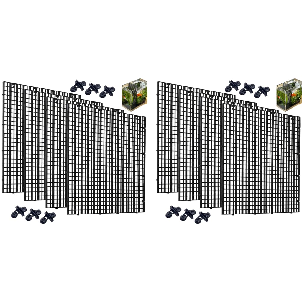 Qpets Fish Tank Dividers Kit for Aquariums with Mesh Screens and Suction Cups 30x30cm