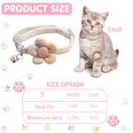 Qpets Cat Collar with Bell for Daily Wear featuring Quick Release Buckle and Pink Bow 19–30cm