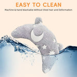 Qpets Pet Pillow for Cats and Small Dogs with Glow in the Dark Star Design 24x20cm | Soft Plush Cushion Featuring Head and Neck Support