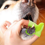 Qpets Two Finger Dog Toothbrush for Teeth Cleaning with Soft TPU Sleeve and Densed Bristles | Gentle Dental Care for Puppies and Cats