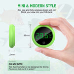 Qpets Wireless LED Aquarium Thermometer for Fish Tanks with 0–60 °C Range and 5‑Second Sensor | LCD Display Stick‑On Design