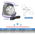 Qpets Dog Harness for Large Dogs with 1.2m Leash featuring Reflective Strips and Mesh Fabric